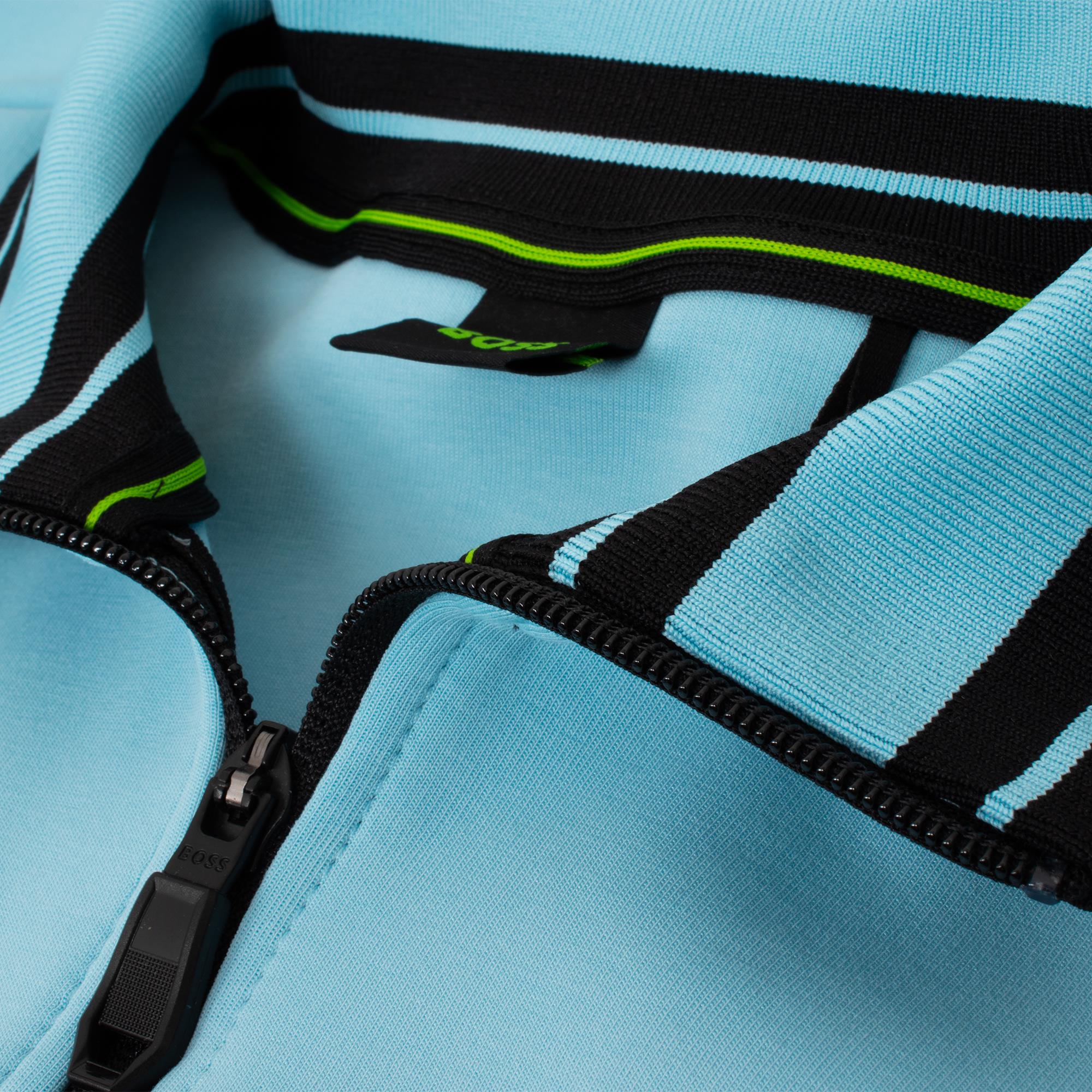 Boss FZ Zone Full Zip Mens Sweatshirt Light Pastel Blue